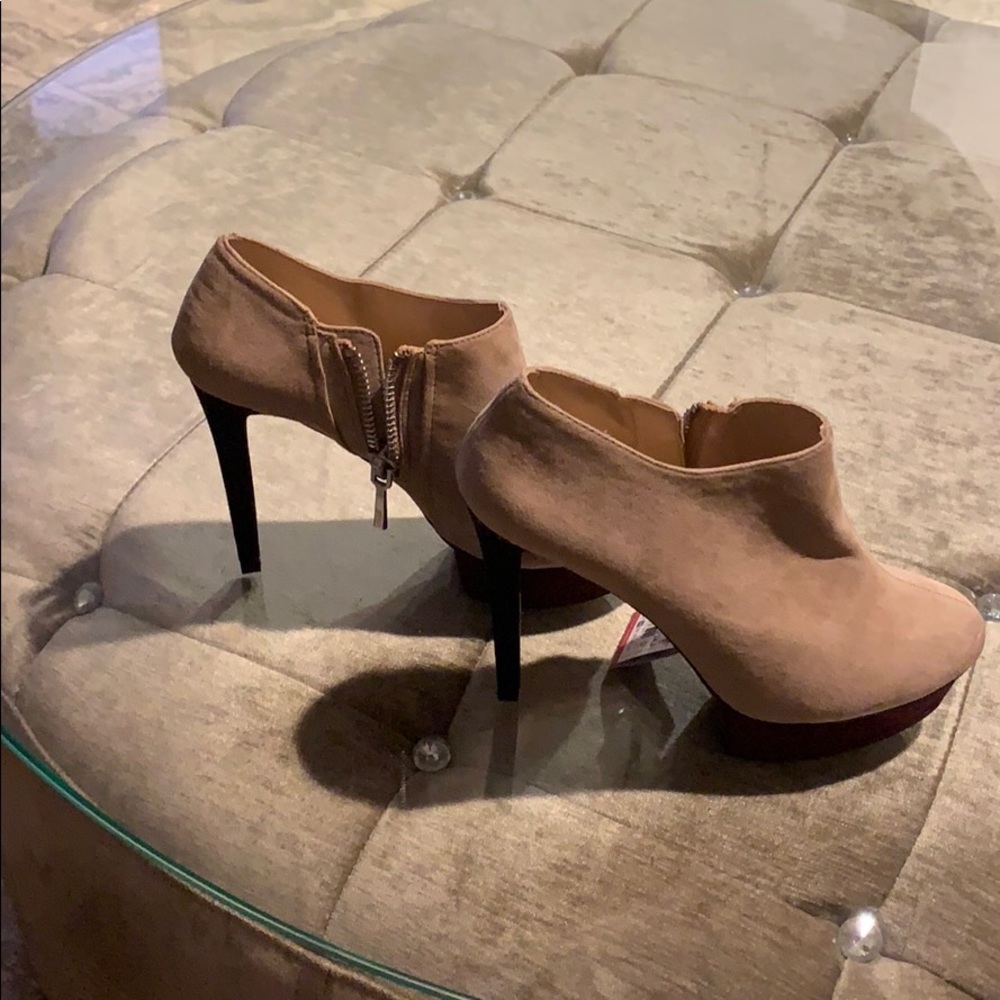 Zara Suede Ankle Platorm Booties